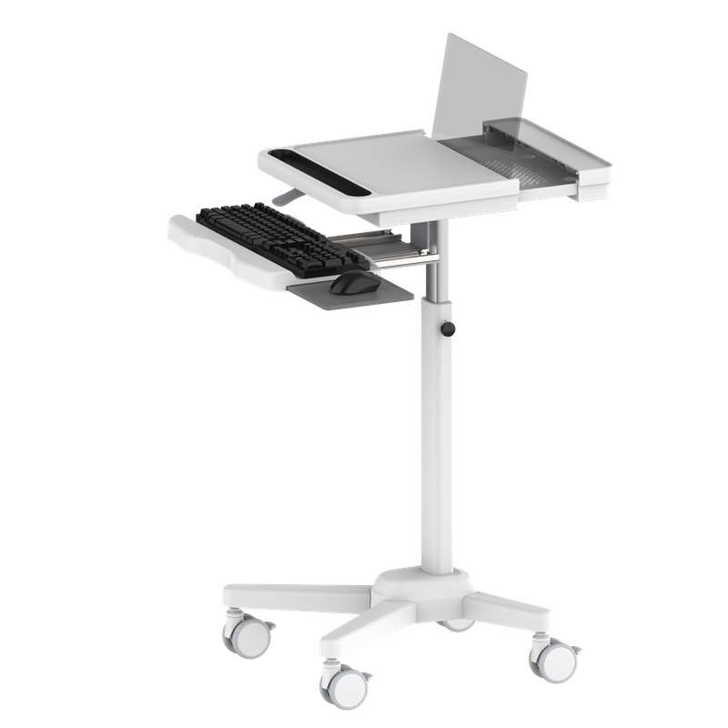 Laptop trolley -Pro Base Version with Locking  System and Keyboard Tray- Gas spring lifting-RS008-11872